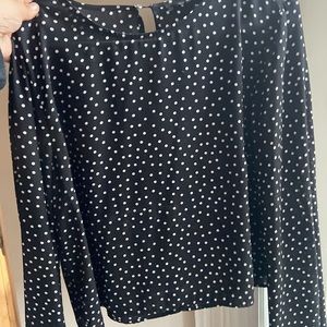 Cropped forever 21 contemporary polka dot top